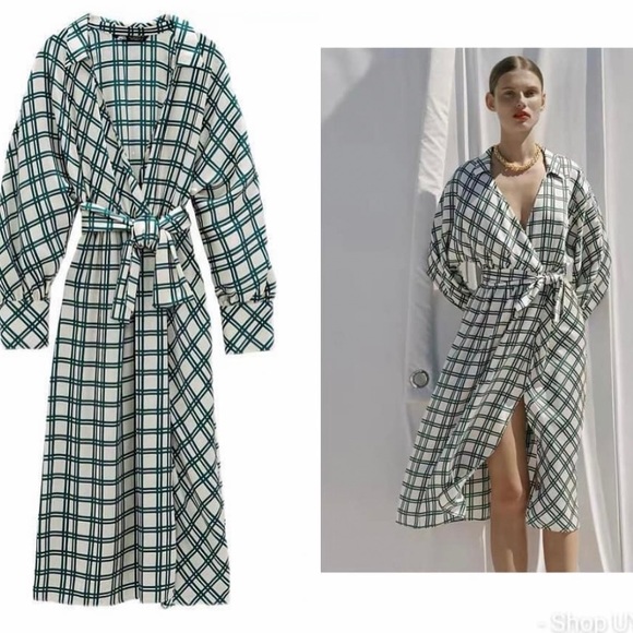 Zara Dresses & Skirts - ZARA NWT/ PLAID PRINT DRESS